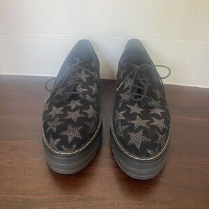 Summit By White Mountain Black Silver Star Platform Size 7.5